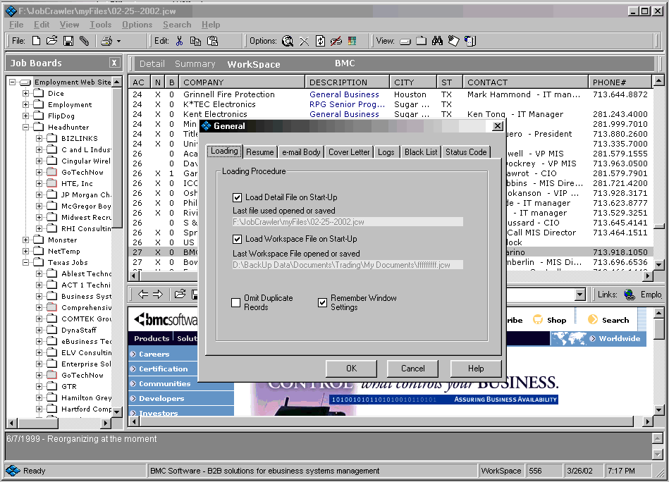 Loading -Program start up procedure-