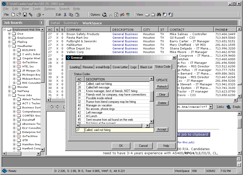 Status Code Editor
