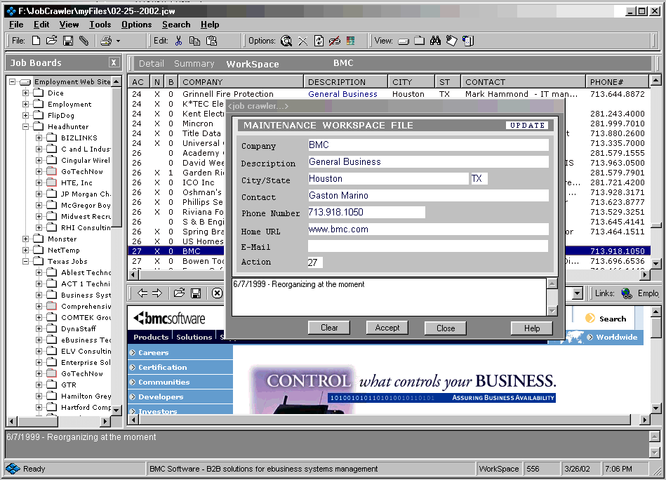Workspace editor
